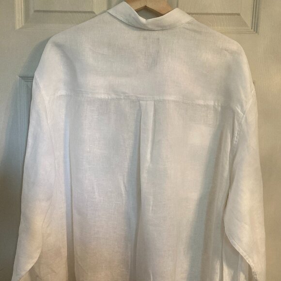 GAP Cropped White Linen Shirt - NWT - Picture 6 of 8